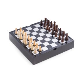 Lacquered Wood Multi Game Set&#44; Black