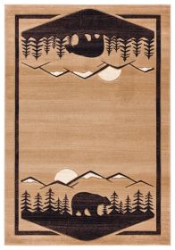 United Weavers of America 2055 41226 912 7 ft. 10 in. x 10 ft. 6 in. Cottage Treetops Rectangle Area Rug&#44; Beige