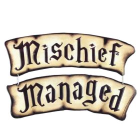 Harry Potter 90153170-S Mischief Managed Embossed Tin Sign