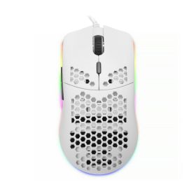 Sanoxy WP-254821619943-MS-WE RGB Gaming Mice Mouse 6400 DPI USB Flowing Backlit Light Wired PC&#44; Laptop & Computer&#44; White