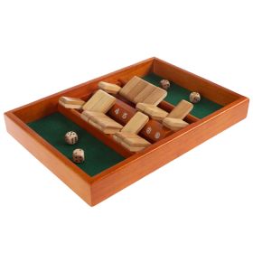 Hey Play 80-HCH-SHUT2 Shut The Box Game-Classic 9 Number Wooden Set with Dice Included-Old Fashioned
