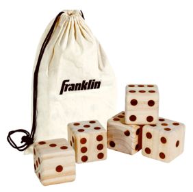 Franklin Sports 247010 3.5 x 3.5 in. Wooden Dice - 6 Piece