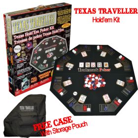 TEXAS TRAVELLER - Table Top & 300 Chip Travel Set