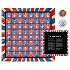 American Coin Treasures 11594 Lincoln Coin Checkers Set